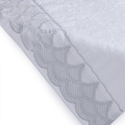 JOGO BANHO ROSTO FELPUDO 5 PECAS VILLAGGI BRANCO/LEGNO