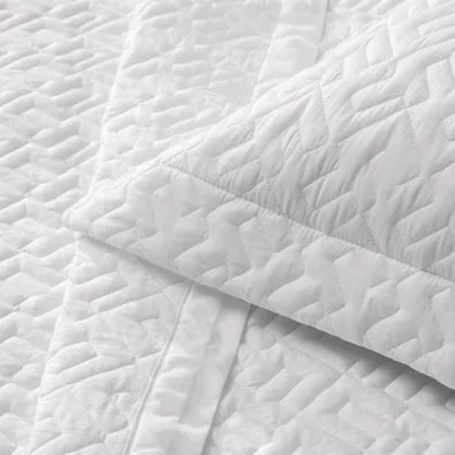 JOGO COLCHA 3PC ALGODAO LUX 200F MARCHE CASAL ALTENBURG BRANCO