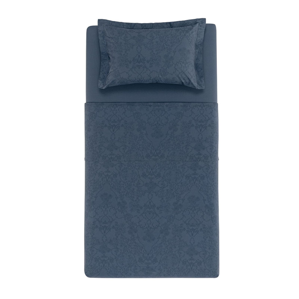 Jogo De Cama  Catena 3 Peças  180 x 250 cm Solteiro Azul