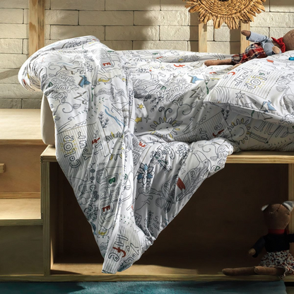Capa de Edredom Altenburg Mundo Kids Malha Fazendo Arte 1,70x2,40m