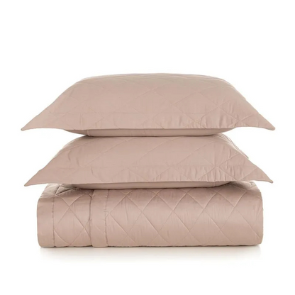 Jogo de Colcha Karsten Bossa 100% Algodão 290 x 260 cm king Rosa