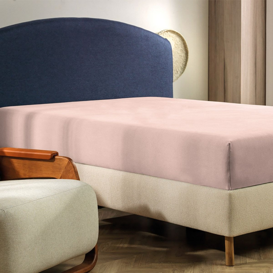 LENCOL DE ELASTICO 300 FIOS BASICA AVULOS QUEEN ALTENBURG ROSA PEACH