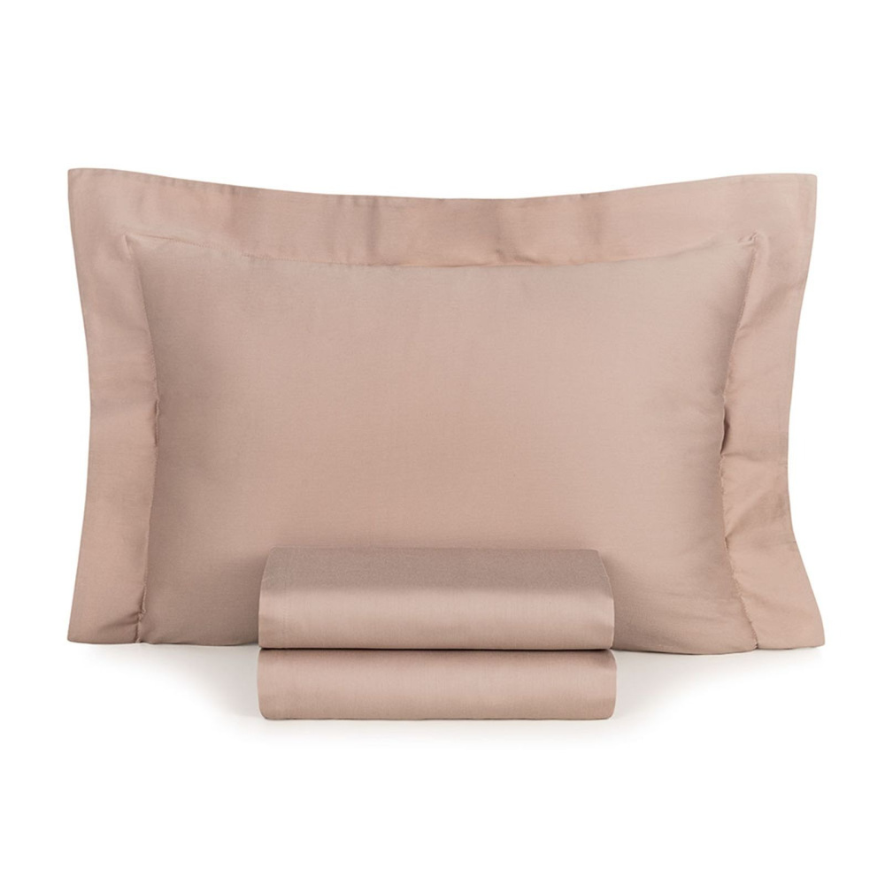 Jogo de Cama Queen 300 Fios 100% Algodão Bossa rosa