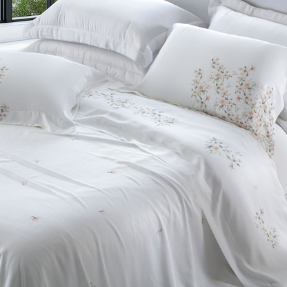 Jogo de Cama Queen Kacyumara Lovan 400 Fios 100% Viscose de Bambu Estampado