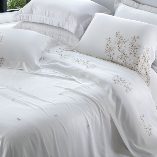 Jogo de Cama Queen Kacyumara Lovan 400 Fios 100% Viscose de Bambu Estampado