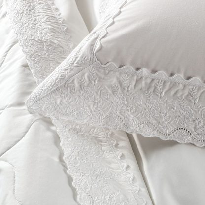 Jogo de Cama Queen com Capa de Almofada 200 Fios 100% Algodão Antônia Branco Karsten