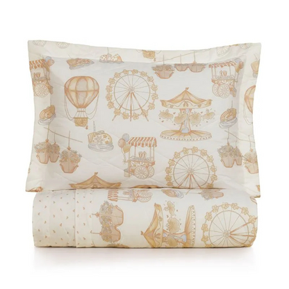 Colcha Solteiro Infantil com Porta Travesseiro 200 Fios 100% Algodão Vick