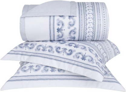 Kit Colcha Buddemeyer Bud Vision Mykonos 3 Peças 270 Fios 100% Algodão Cetim King Estampado