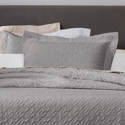 Jogo de Colcha Altenburg Algodão Lux Marche 200 Fios 3 Peças 2,80x2,50m Cor Cinza Inspiração