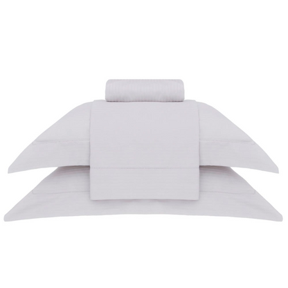 Jogo de Cama Buddemeyer Cetim Damask Stripes P.15 300 Fios 100% Algodão Super King Cor Bege