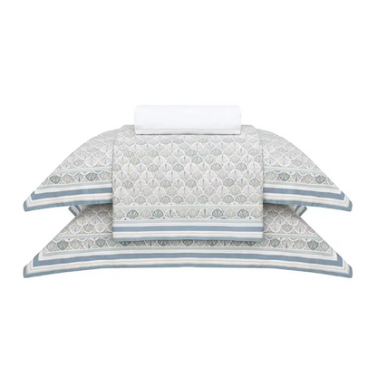 Jogo de Cama Bud Vision Lanvin Cetim 300 Fios 100% Algodão Super King Estampado