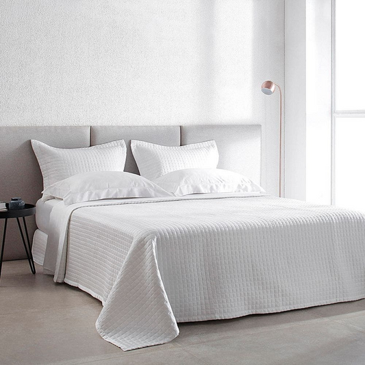 Kit Colcha Buddemeyer New Colors Micromatelassê 3 Peças 270 Fios 100% Algodão Cetim King Cor Branco