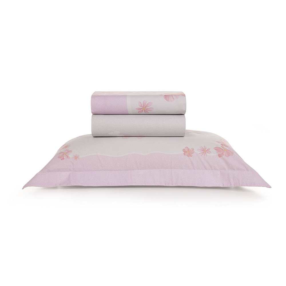Jogo Cama Karsten Graciela 100% Algodão 1,80 x 2,50 cm Solteiro Branco