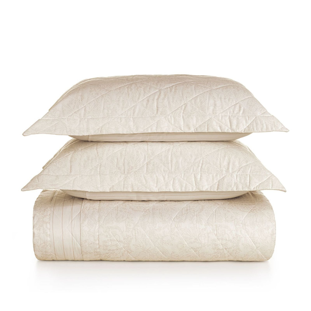 Jogo de Colcha Elisa 290 x 260cm King Est Bege