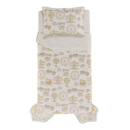 Colcha Solteiro Infantil com Porta Travesseiro 200 Fios 100% Algodão Vick