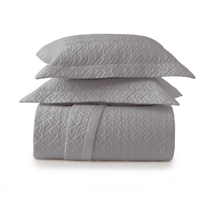 Jogo de Colcha Altenburg Algodão Lux Marche 200 Fios 3 Peças 2,80x2,50m Cor Cinza Inspiração