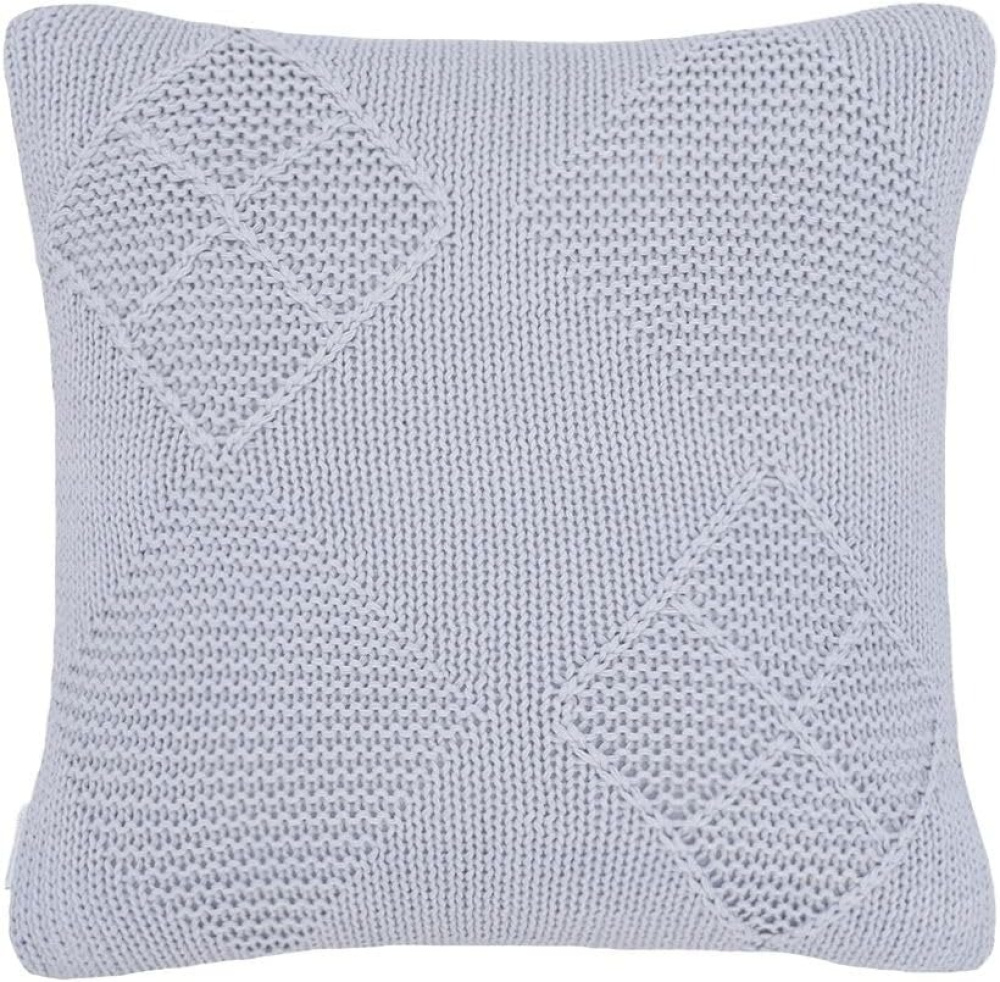 Almofada Tricot Brioni 40x40 cm Cor Prata 100% Poliéster