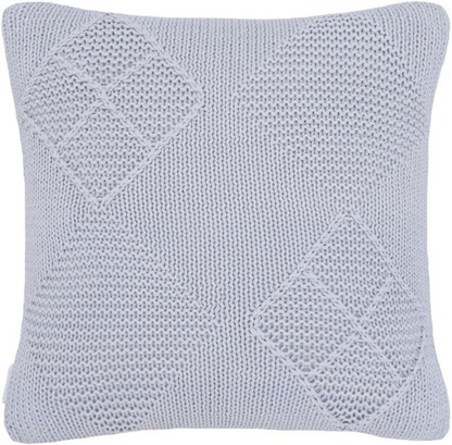 Almofada Tricot Brioni 40x40 cm Cor Prata 100% Poliéster