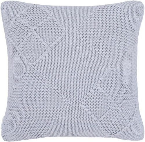 Almofada Tricot Brioni 40x40 cm Cor Prata 100% Poliéster