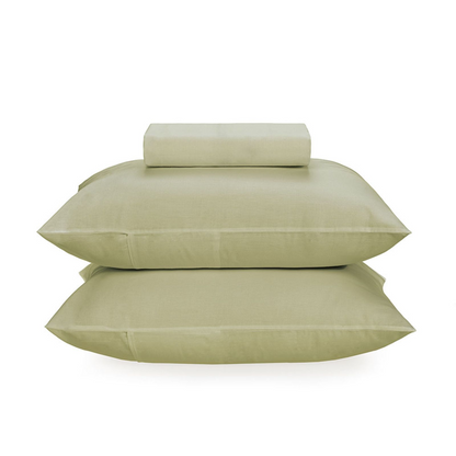 Jogo de Cama Karsten Matiza 3 Peças 100% Algodão Casal Chá Verde