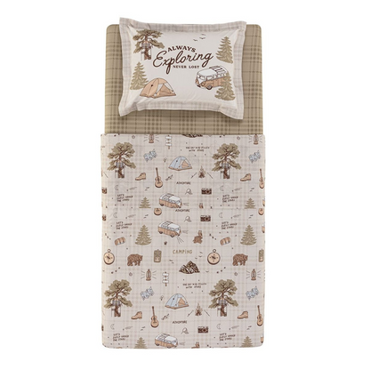 Jogo de Cama Infantil Solteiro 200 Fios 100% Algodão Aventura