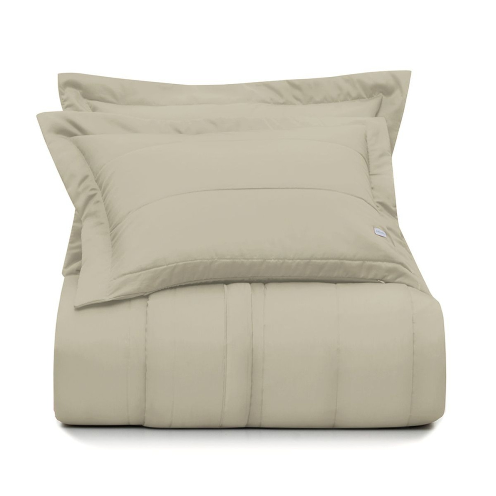 Jogo de Colcha Altenburg Liso Básico 300 Fios 3,00x3,00m Cor Marrom Lift