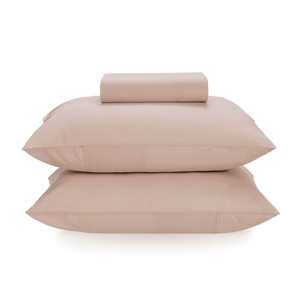 Jogo de Cama Karsten Matiza 3 Peças 100% Algodão Queen Rosa