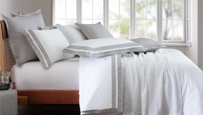 Jogo de Cama Queen St. Honoré 300 fios Prata 100% Algodão Naturalle