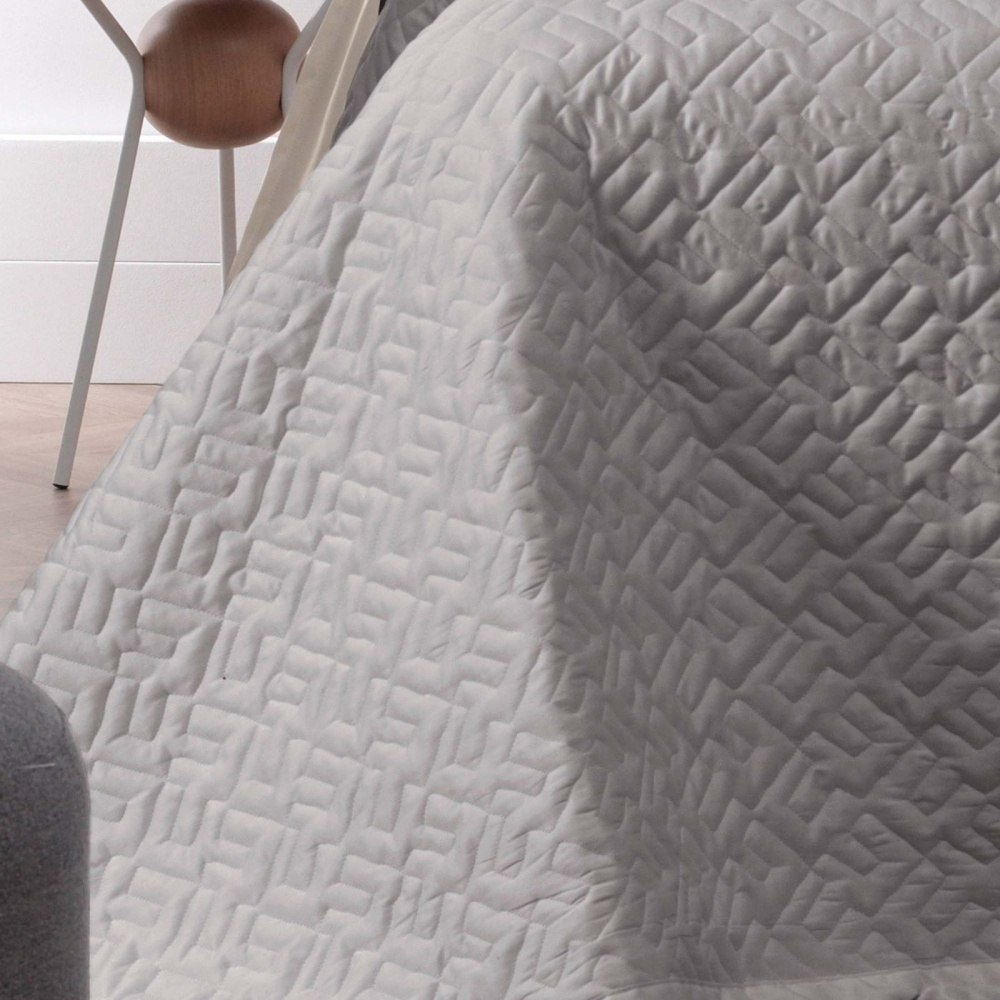 Jogo de Colcha Altenburg Algodão Lux Marche 200 Fios 3 Peças 2,80x2,50m Cor Cinza Inspiração