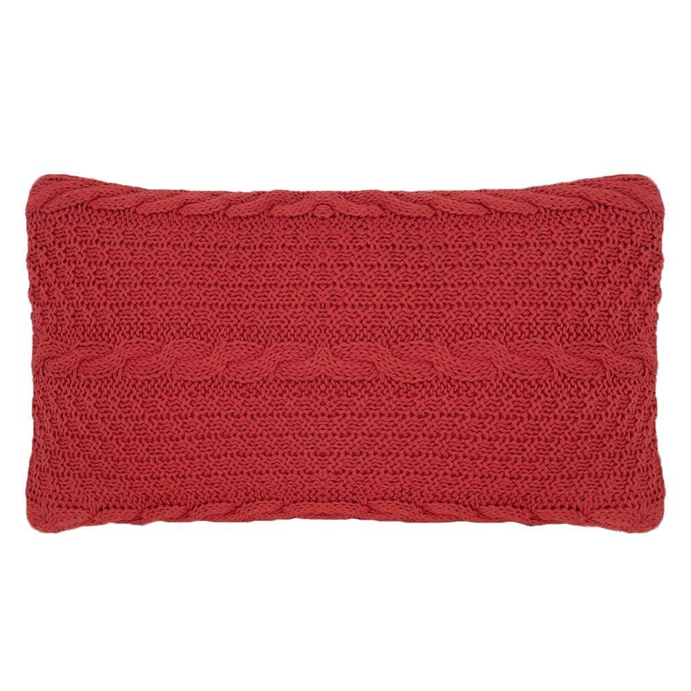 Almofada Tricot Frankie 30x50 cm Cor Terracota 100% Poliéster