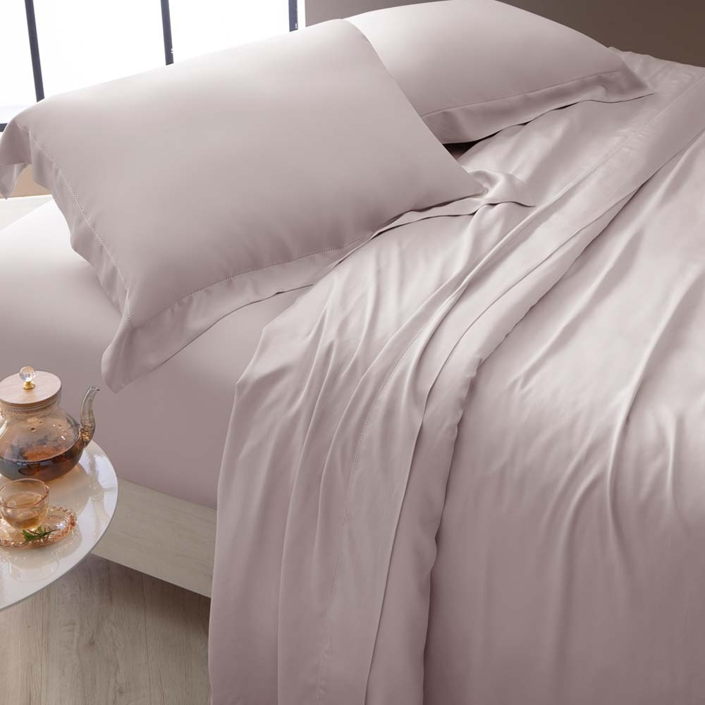 Jogo de Cama Kacyumara Bali Bambu 400 Fios King Rosé