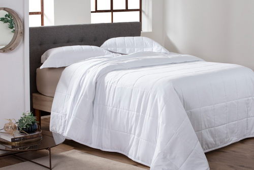 Colcha Satinee Square Super King Cor Branco 100% Algodão