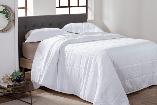 Colcha Satinee Square Super King Cor Branco 100% Algodão