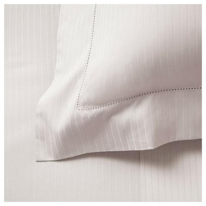 Jogo de Cama Buddemeyer Cetim Damask Stripes P.15 300 Fios 100% Algodão Super King Cor Bege