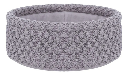 Cesto Tricot Manu 10x25 cm Cor Cinza 100% Poliéster e Algodão