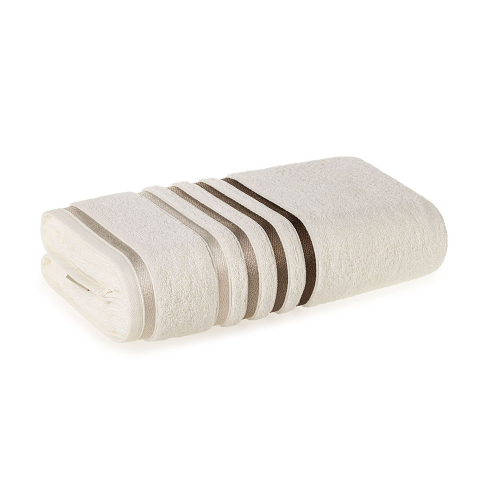 Toalha de Banho Karsten Lumina Fio Penteado Bege