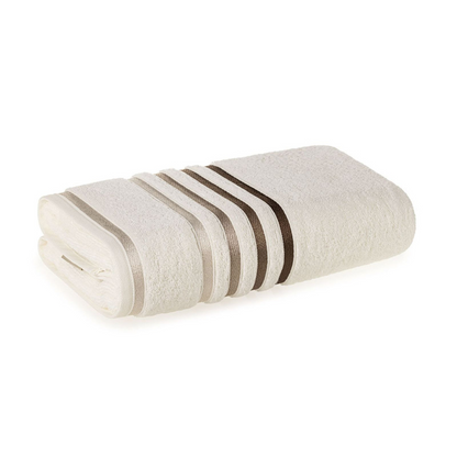 Toalha de Banho Karsten Lumina Fio Penteado Bege