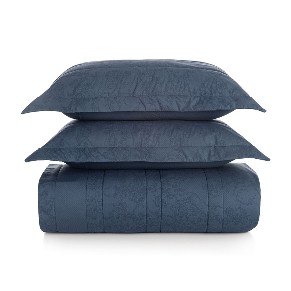 Jogo Colcha Catena 3pçs 2,20x2,60m Casal Azul