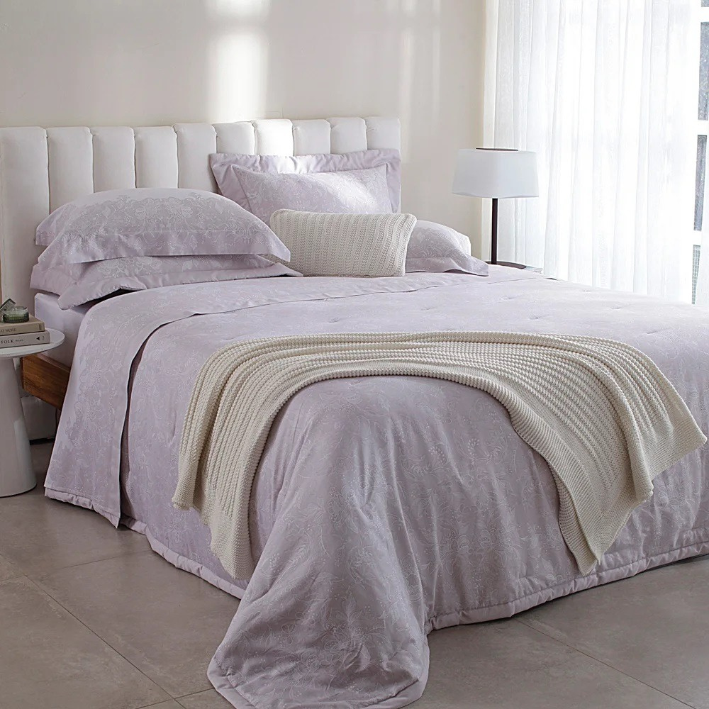 Jogo de Cama Buddemeyer Cetim Bud Vision Amelie 300 Fios 100% Algodão Casal Cor Rosa