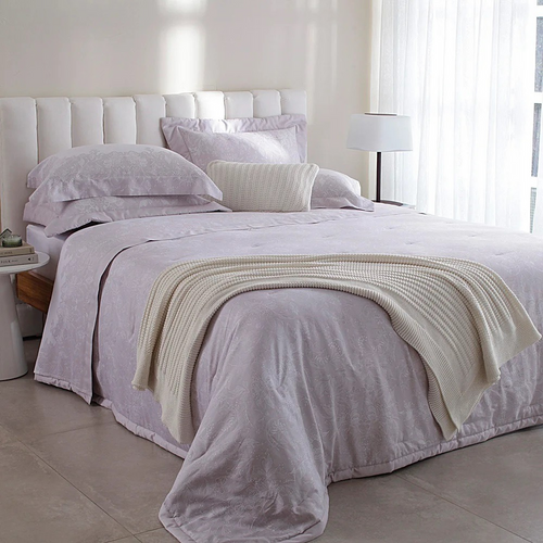 Jogo de Cama Buddemeyer Cetim Bud Vision Amelie 300 Fios 100% Algodão Casal Cor Rosa