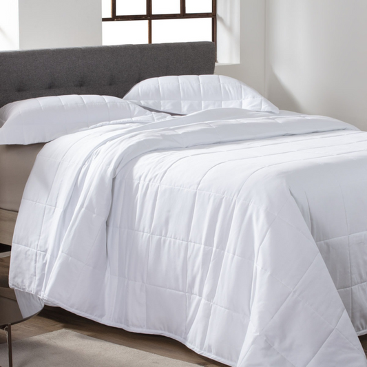 Colcha Satinee Square King Cor Branco 100% Algodão