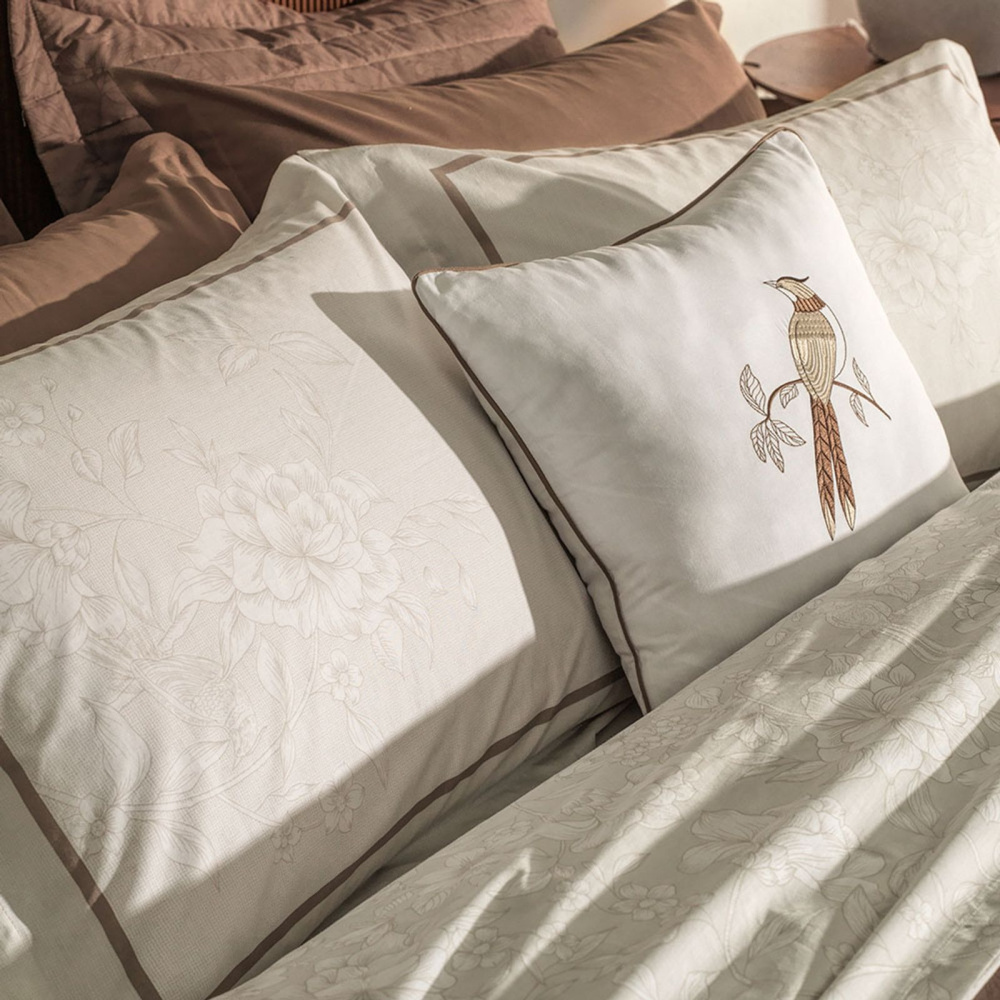 Jogo de Cama Queen com Capa de Almofada 100% Algodão Mallu Karsten