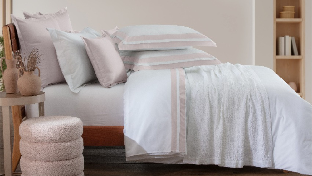 Jogo de Cama Queen St. Honoré 300 fios Rosa Nude 100% Algodão Naturalle