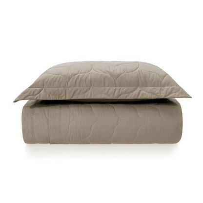 Jogo Colcha Karsten 2 Peças 100% Algodão  180 x 260 cm  Solteiro Bege