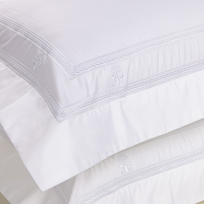 Jogo de Cama Trussardi Florim 100% Algodão 240 x 280cm Queen Branco