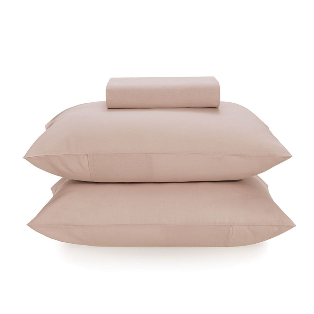 Jogo de Cama Karsten Matiza 3 Peças 100% Algodão Casal Rosa