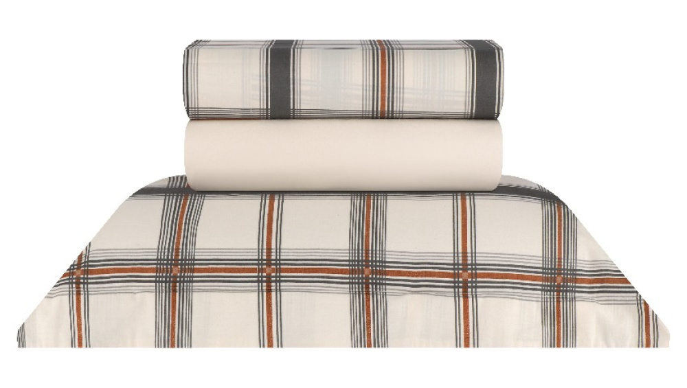 Jogo de Cama Solteiro Pampas 200 fios 100% Algodão Naturalle