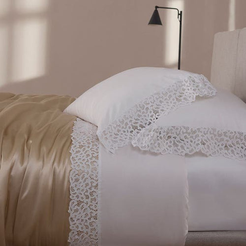 JOGO DE CAMA SUPER KING CAPRI BRANCO C/RENDA BRANCA 2,80X2,80CM