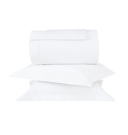 Kit Colcha Splendore Branco Buddemeyer Luxus King – Cetim 300 Fios 100% Algodão