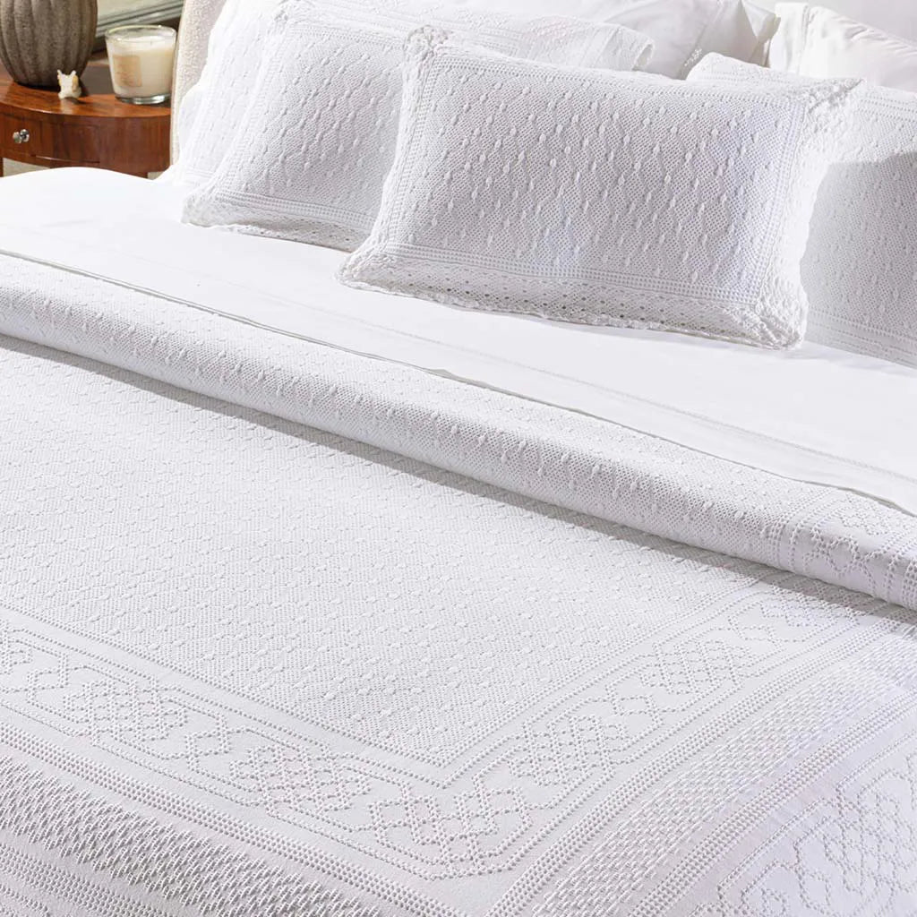 Kit Colcha Naturalle King Bragança Artesanal 100% Algodão Jacquard